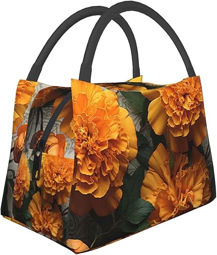 NONHAI Bolsa de almuerzo aislada para mujeres y hombres, reutilizable, caléndula para el almuerzo, bolsa enfriadora para trabajo de oficina