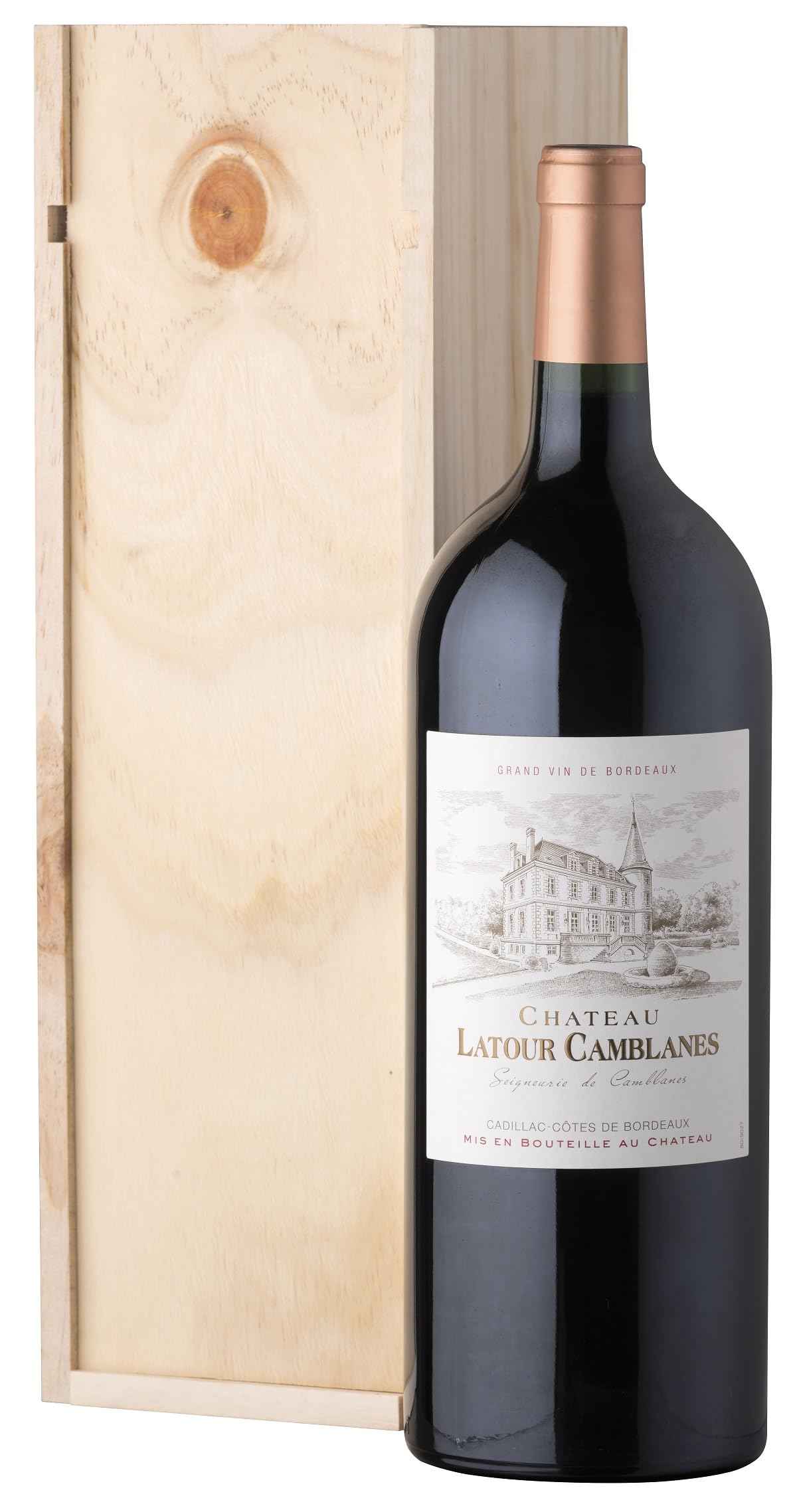 Geschenkbox Holzkiste - Magnumflasche Rotwein - Château Latour