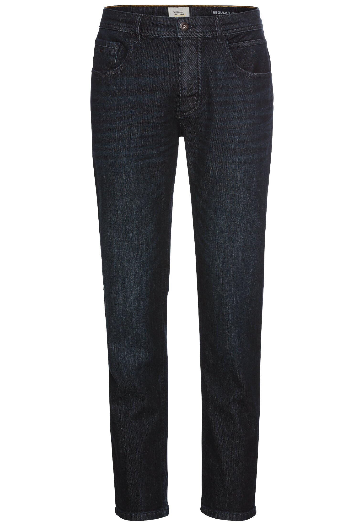 camel active Men's Regular Fit Thermal Jeans, darkblue, 32 W/34 L