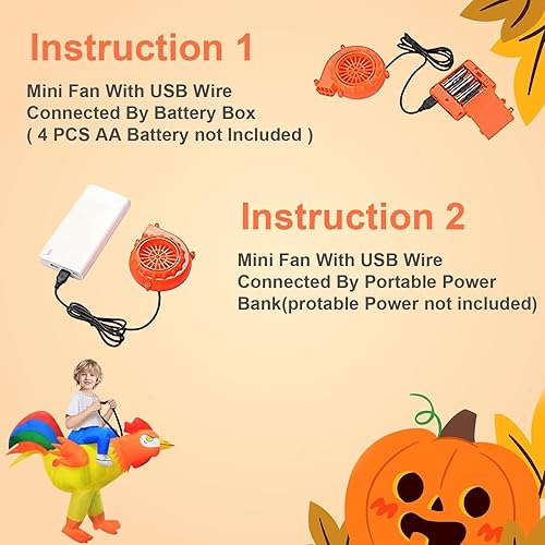 Miniatura 5 de Stegosaurus Disfraz inflable de pollo para niños, disfraz de gallo de Halloween, disfraz divertido para niños y niñas, fiesta de cosplay