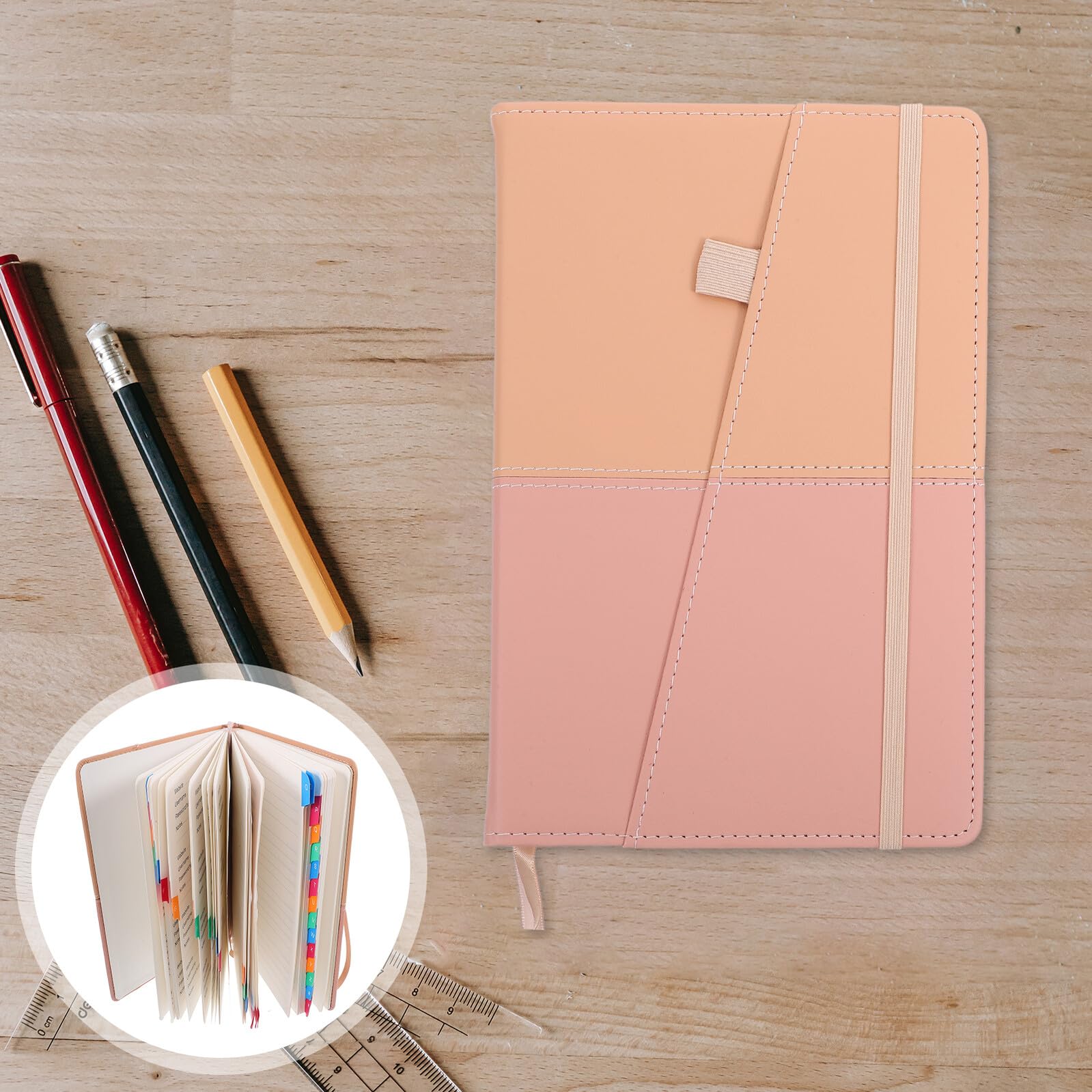 Carnet D'adresses A5 à Onglets Alphabétiques en Pu et Papier