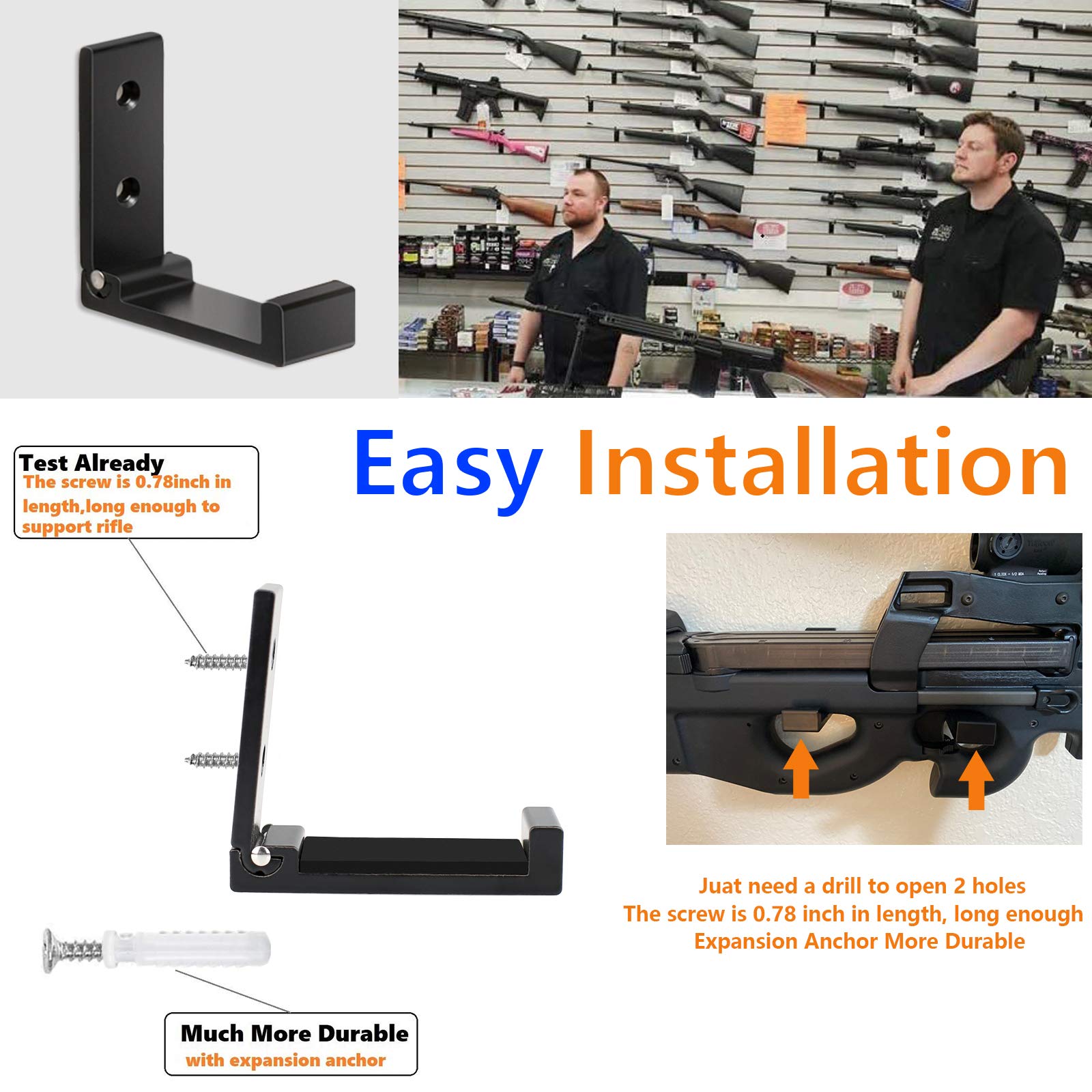 Gun Rack DeYoungArbeit Wall Mount s Folding Shotgun Hooks Hangers