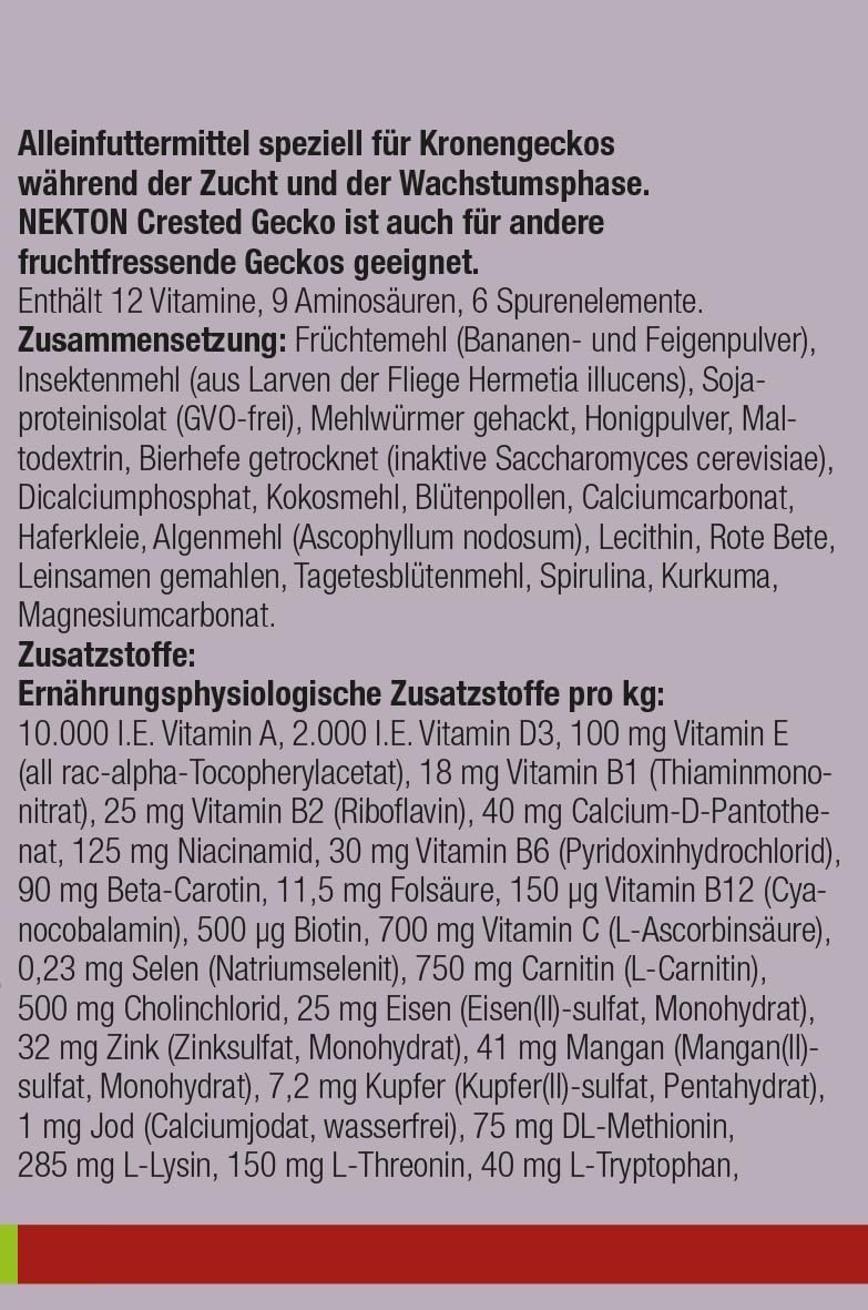 NEKTON-Crested-Gecko Breed & Growth mit Feige | Alleinfuttermittel speziell für Kronengeckos (700g)