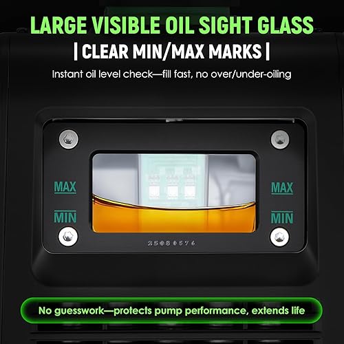 Miniatura 5 de Antstone Bomba de vacío HVAC de doble etapa 1 HP 8CFM Bomba de vacío de aire de paleta rotativa 2 Pa 15 micrones Sistema de cambio de aceite