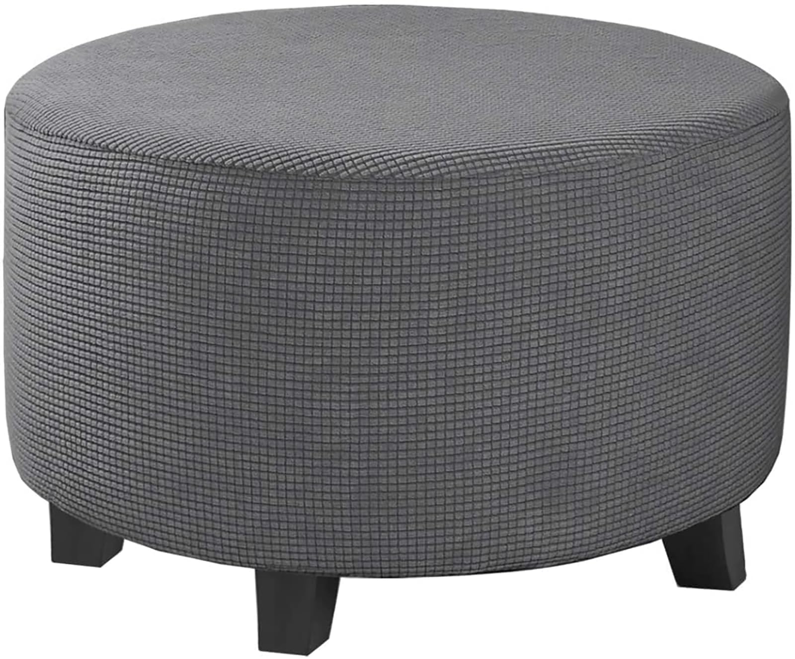 Lenurecg Round Ottoman Slipcover Ottoman Covers Footstool Protector Storage Stool Ottoman Covers Stretch with Elastic Bottom,XL