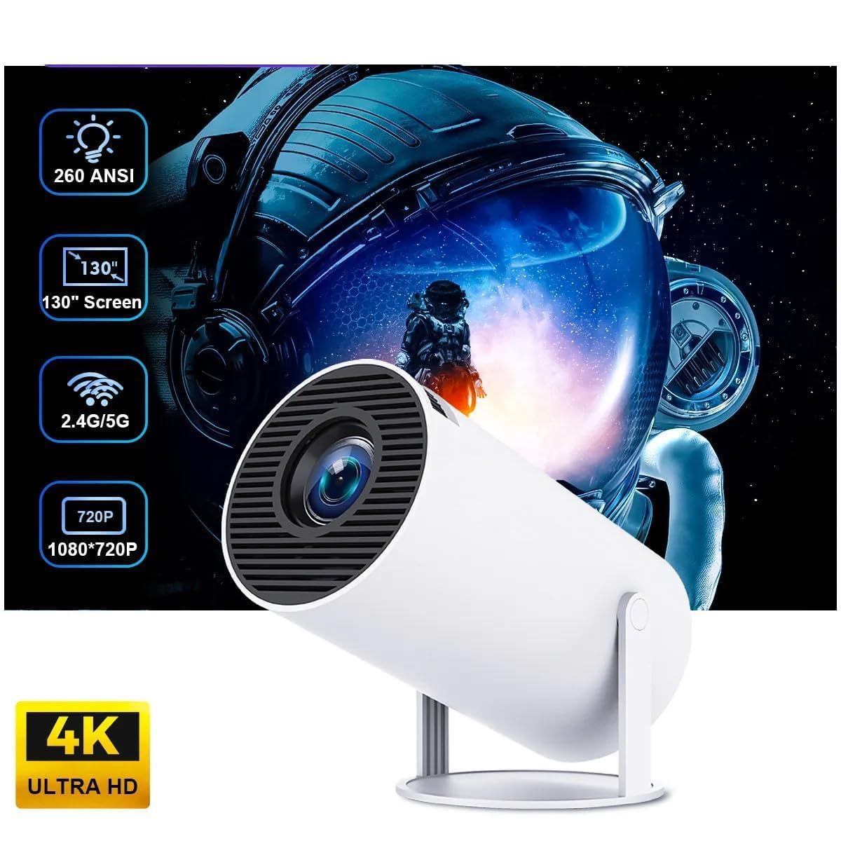New Year Sale Portable Mini Projector, 4K 1080P Full Hd Projector, Support... 1 New Year Sale Portable Mini Projector, 4K 1080P Full Hd Projector, Support...