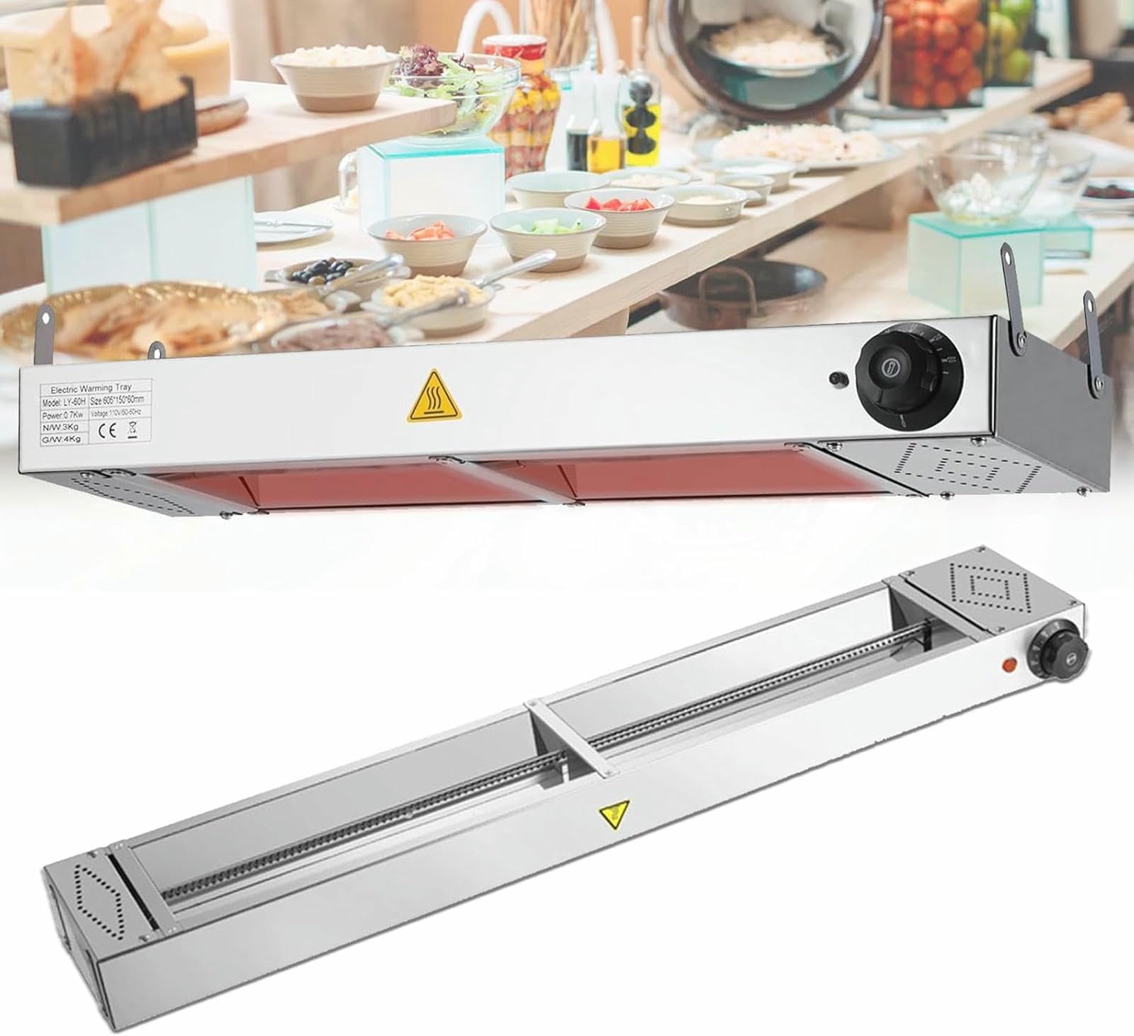 Lumière du réchauffement de qualité commerciale pour grands buffets