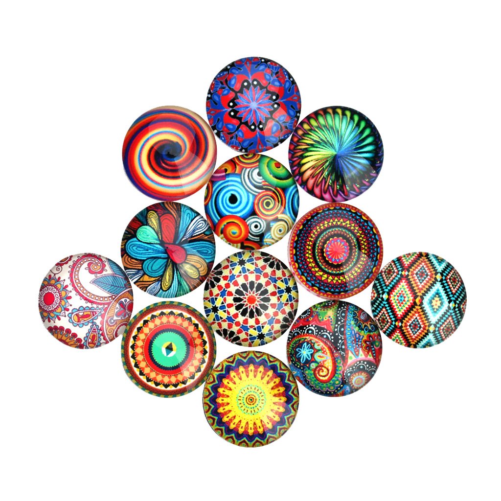 20x Glass Flatback Scrapbooking Dome Cabochons for Crafts 12mm