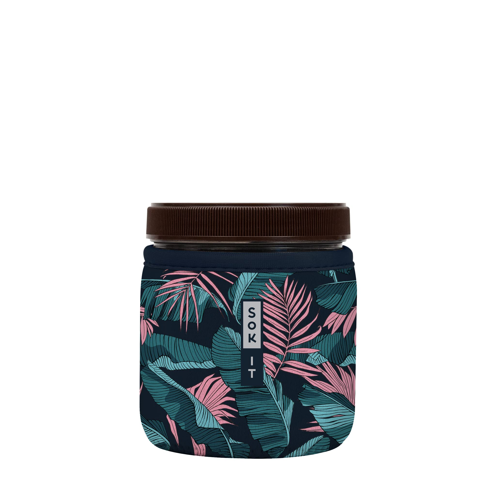 Sok It Ice Cream Sok Tapered Pint Sleeve Insulated Neoprene Cover (Midnight Tropics, Fits Talenti Ice Cream Pints)