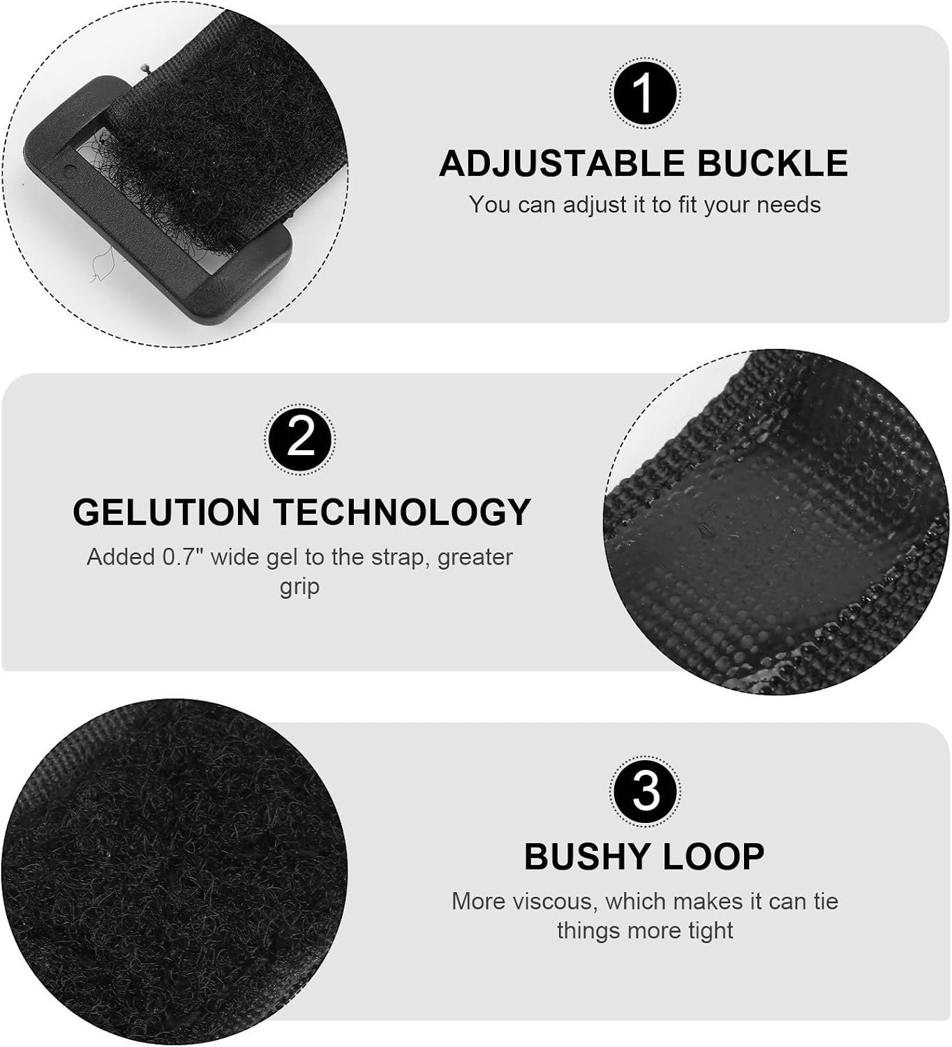 Nylon Bike Black Hook and Reusable Wheel Strap Loop Cable Tie image 3