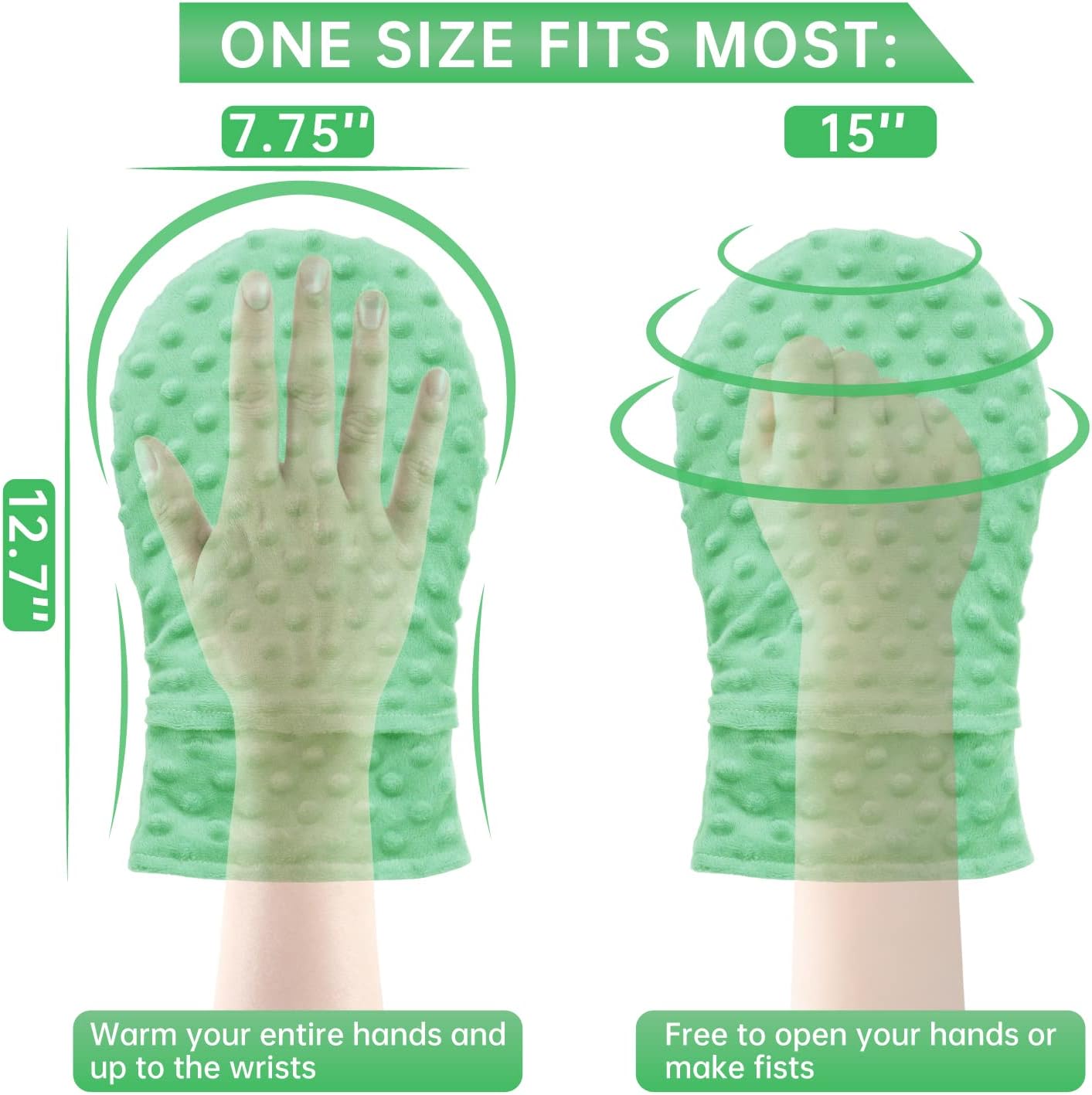 Microwavable Therapy Mittens Lavender Hand Warmer Gloves with Arthritis Compression,Moist Heating Pad for Hands and Fingers of Stiff Joints, Trigger Finger, Inflammation, Raynaud's, Carpal Tunnel - Image 8