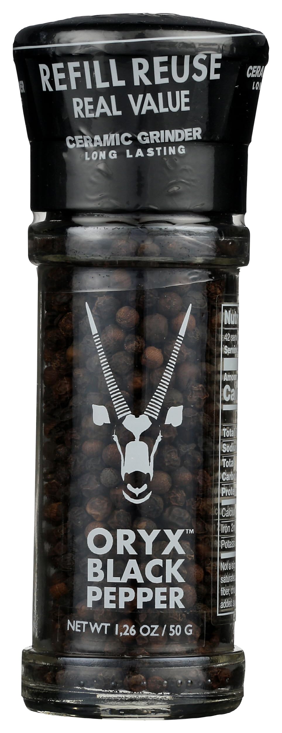 OryxBlack Pepper Grinder, 1.26 OZ