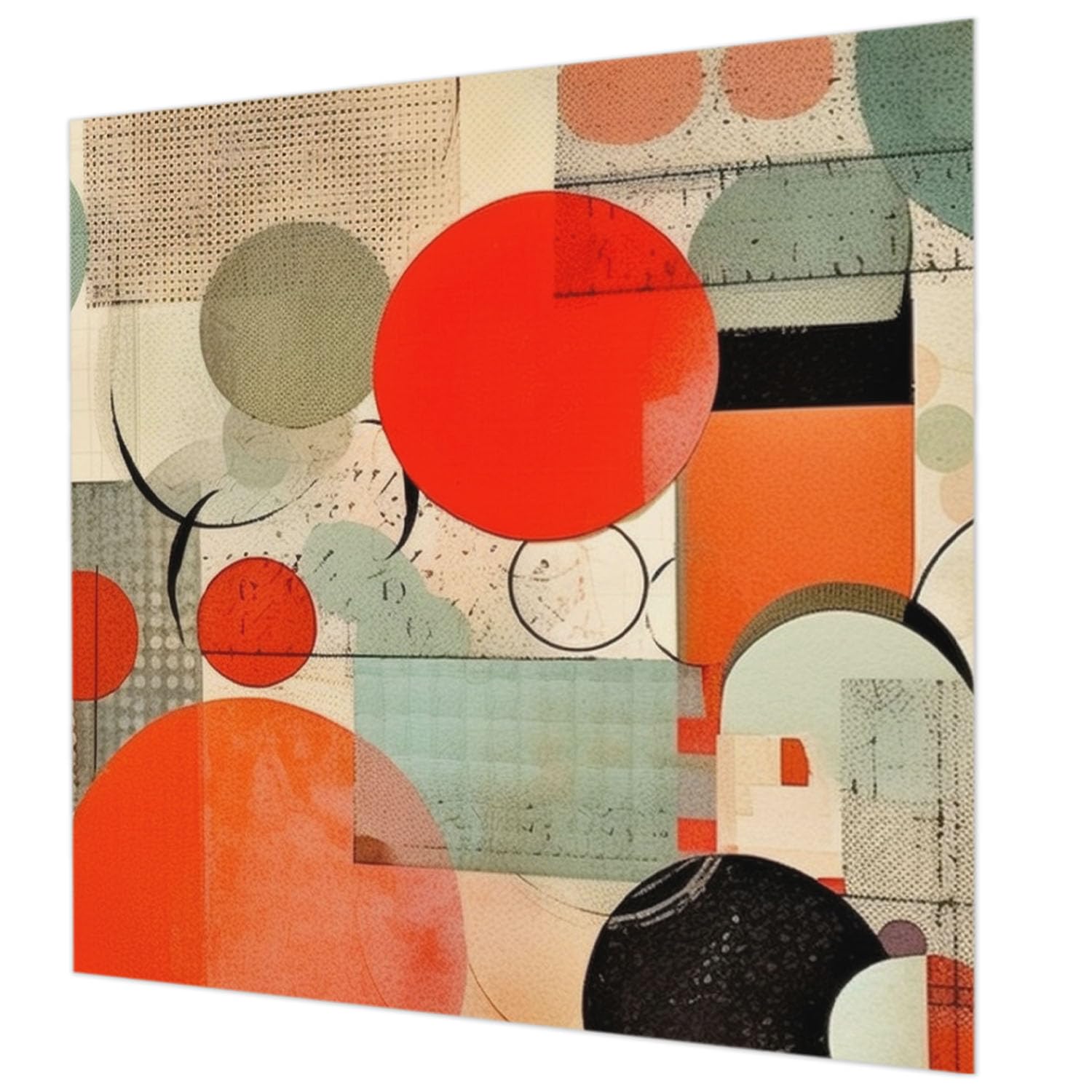 Papier peint salon au design d'abstraction colorée 250x250 cm