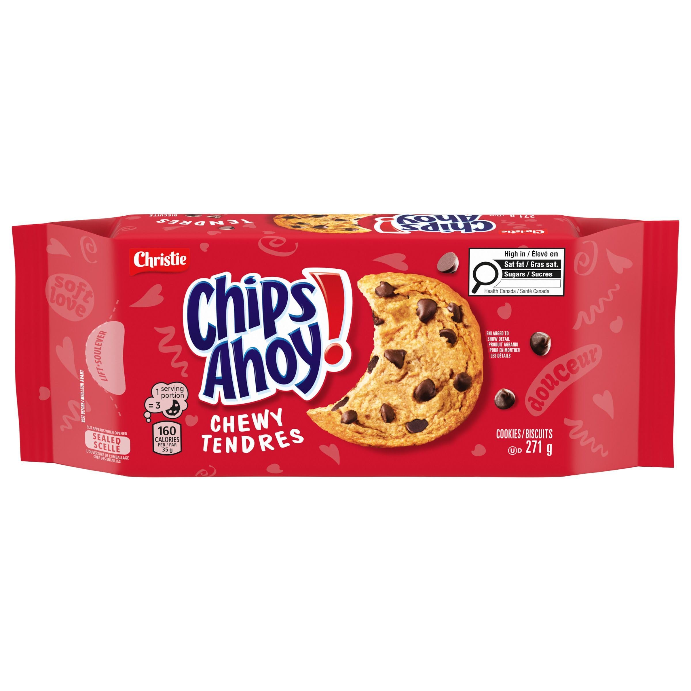 ChristieChips Ahoy Chewy Chocolate-Chip Cookies, 271g9.6oz, (Imported from Canada)