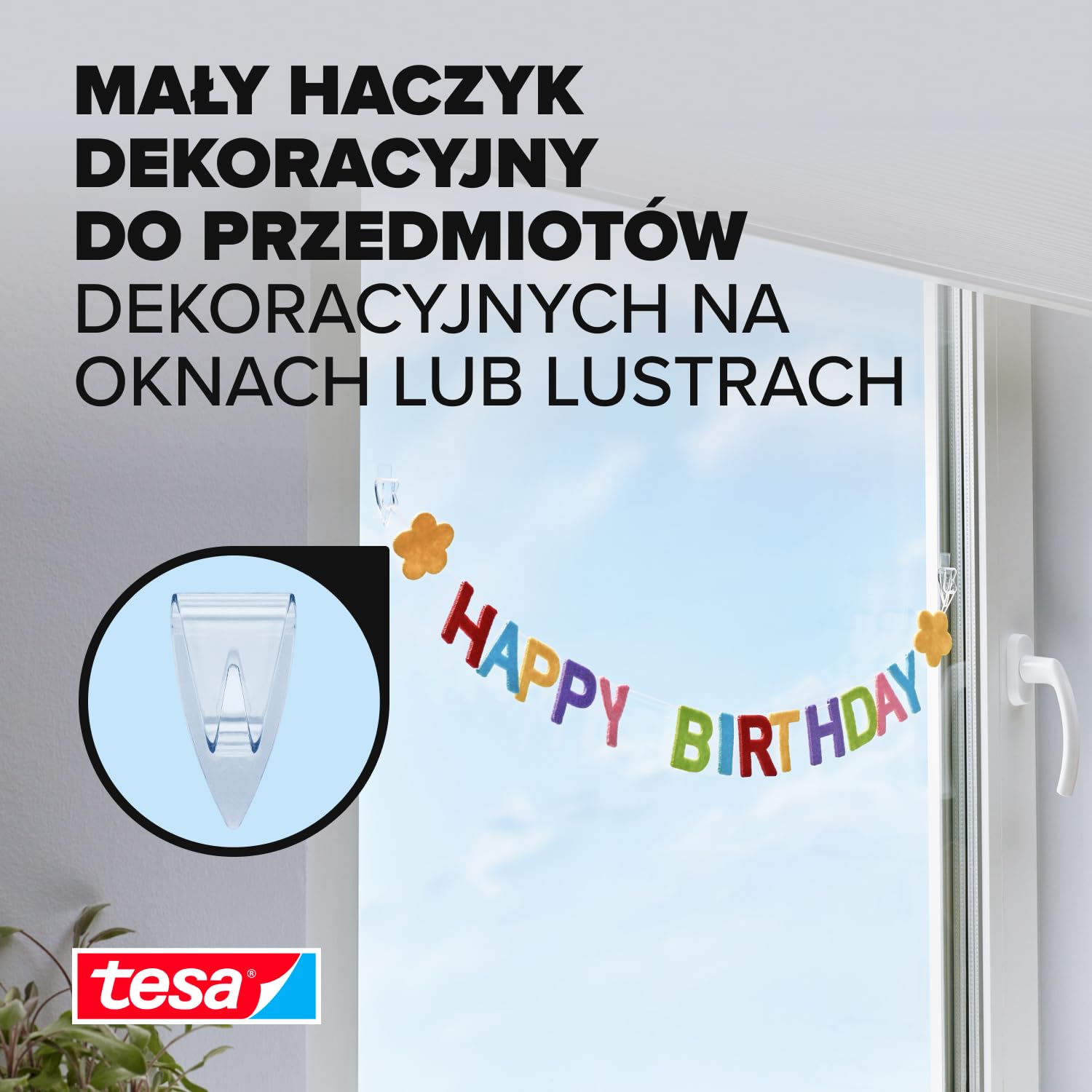 Tesa Powerstrips 58900 Haczyki, Przezroczysty, 3 x 5 szt.