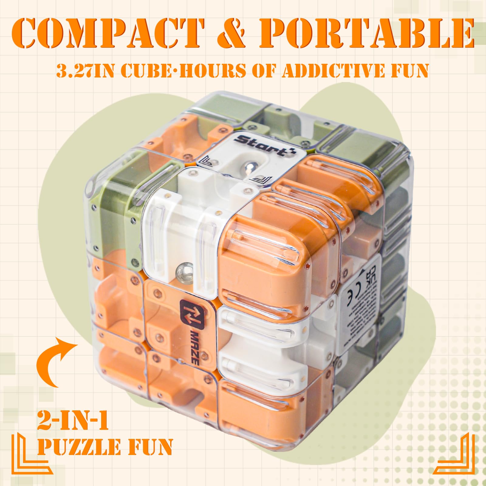 Yozexin 3D Maze Puzzle Cube: Labyrinth 3D Puzzle Maze Brain Teaser Toy - Image 4
