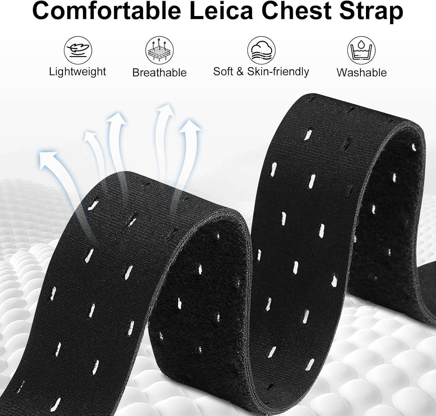 26mm QuickFit Heart Rate Chest Strap Compatible with Garmin Fenix 6X/6X Pro/7X/Fenix 8 51mm/5X/5X Plus/3, Soft Sport Nylon for Instinct 3 50mm Band/Descent MK1/D2 Delta PX/D2 Charlie Men Women - Image 2