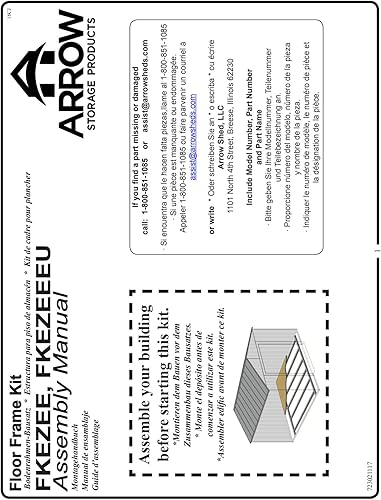 Miniatura 11 de Kit de marco de piso de flecha para cobertizo y edificios de almacenamiento