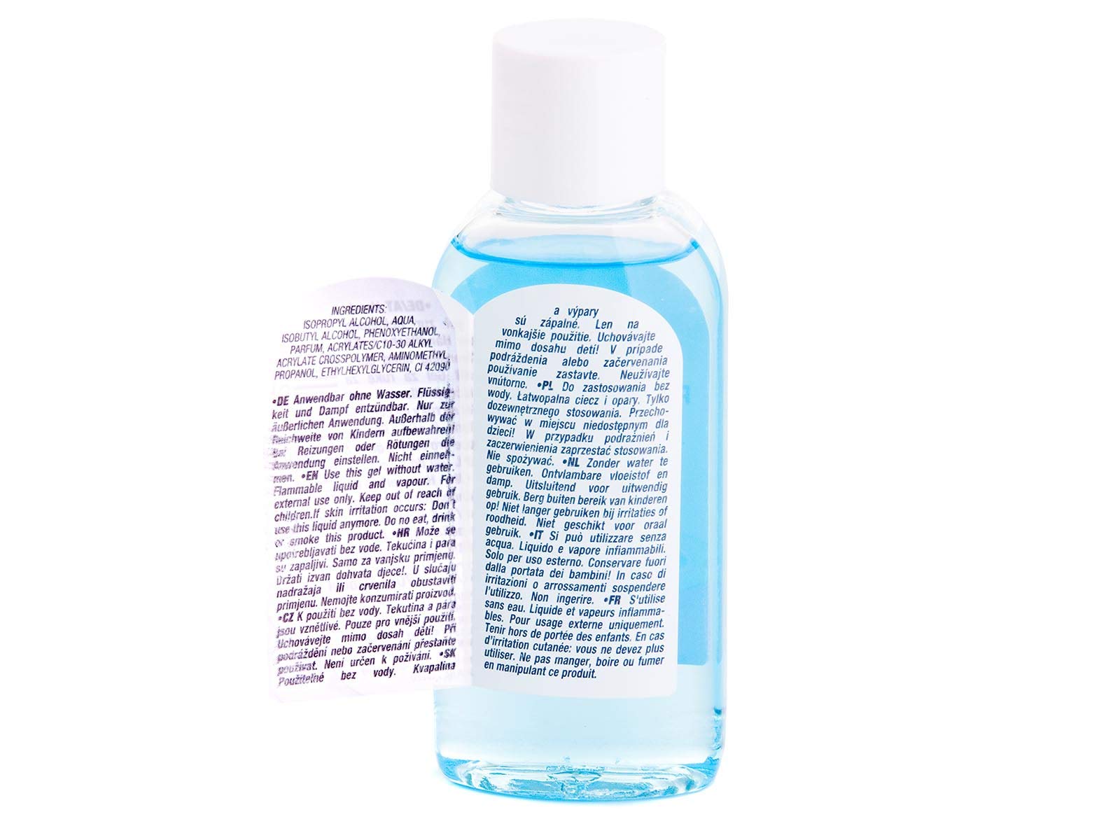 Reinigungs Handgel mit 70% Alkohol für Unterwegs, ohne Wasser, ohne Seife anwendbar, 50 ml (1)