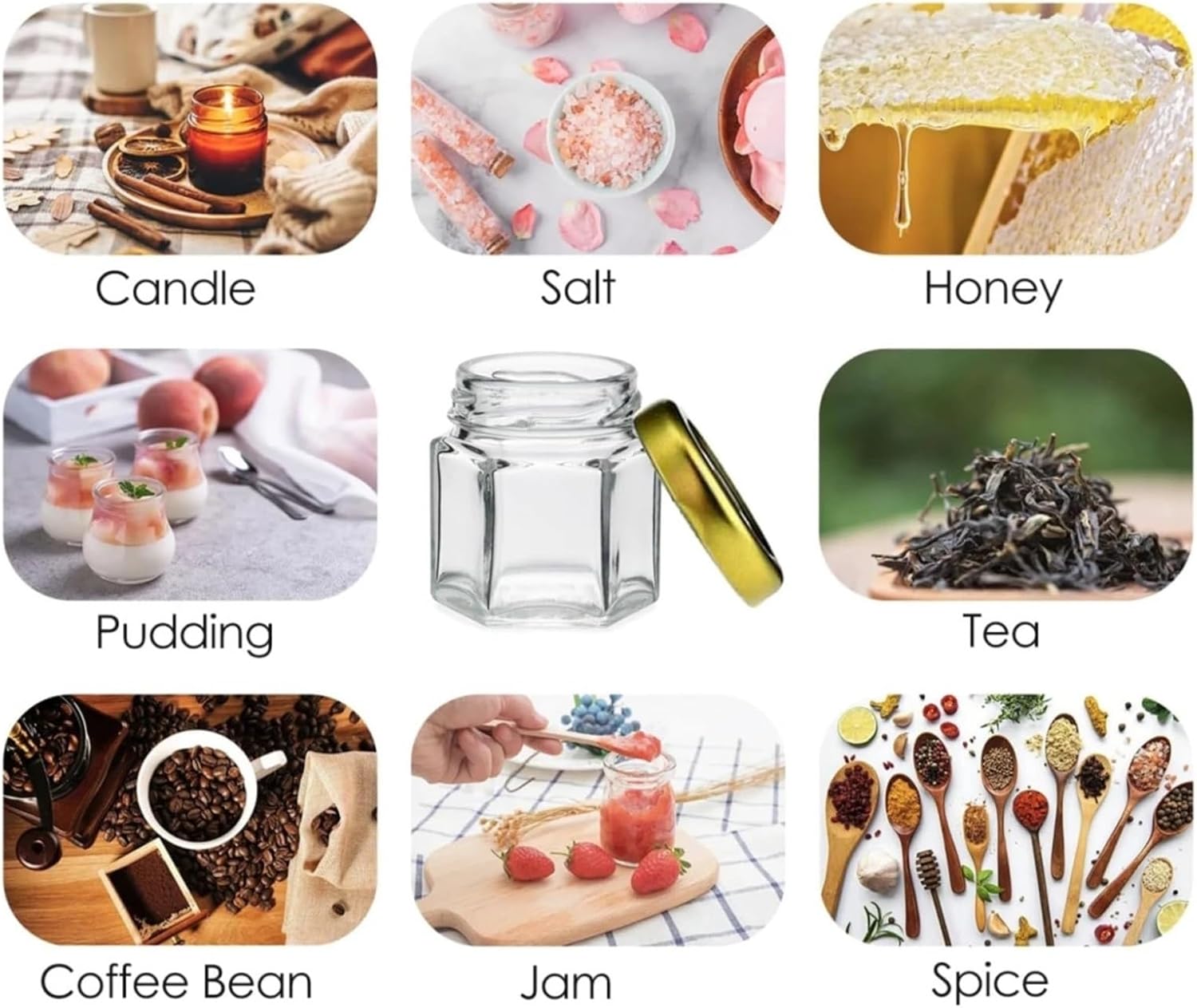 Honey Jars Party Favors 20PCS Mini Honey Storage Glass Jars with Honey Spoon Bee Pendant Suitable for Wedding Party Gifts