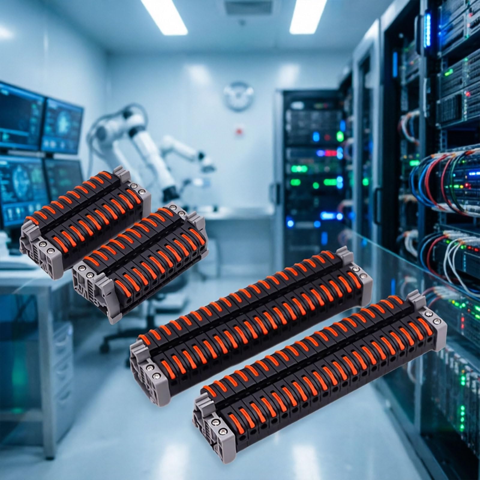Set morsettiere per guide DIN Set connettori a cavo rapido con strisce numeriche per un cablaggio efficiente ' armadio elettrico con strisce numeriche