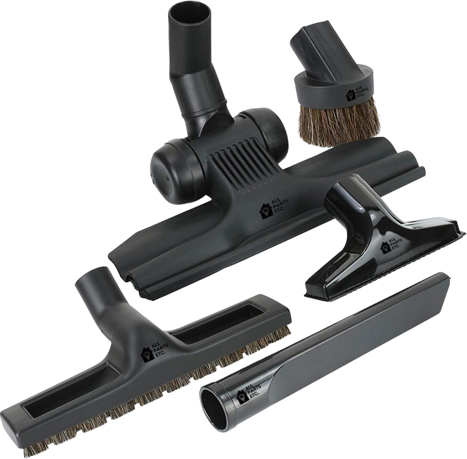 Vacuum Attachments for 1.25" Vacuum Cleaner Accessories, Dust Brush, Crevice Tool, Floor Tool Brush, Upholstery. Fits Shop Vac, Miele, Shark, Oreck, Hoover, Kirby, Eureka, Bissell.