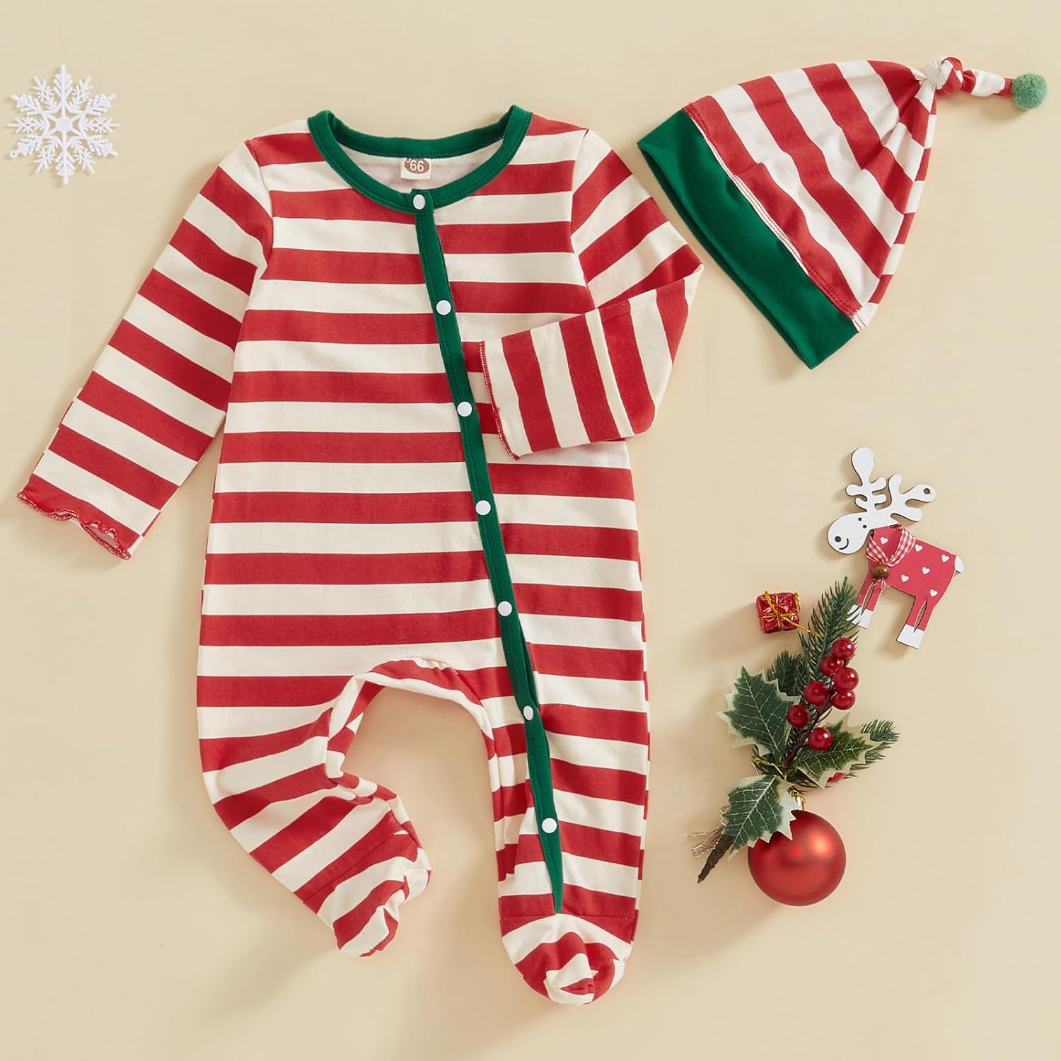 FIOMVA My First Valentines Day Outfit Baby Girl Boy Little Love Footie Jumpsuit Romper Onepiece Newborn Coming Home Outfit - Image 2