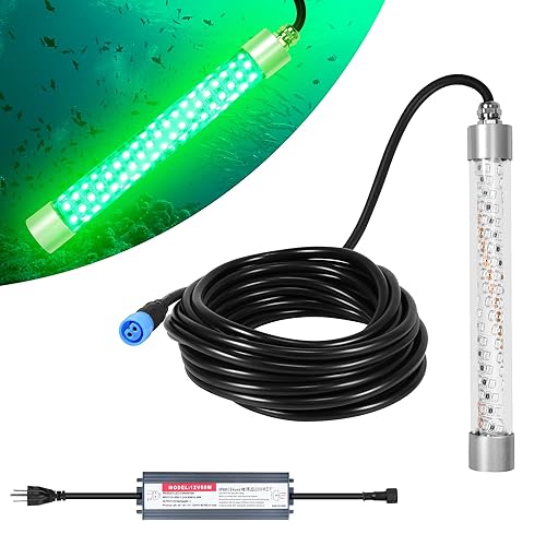 LED Underwater Fishing Light 110V / 12V - 100W 10,000lm
