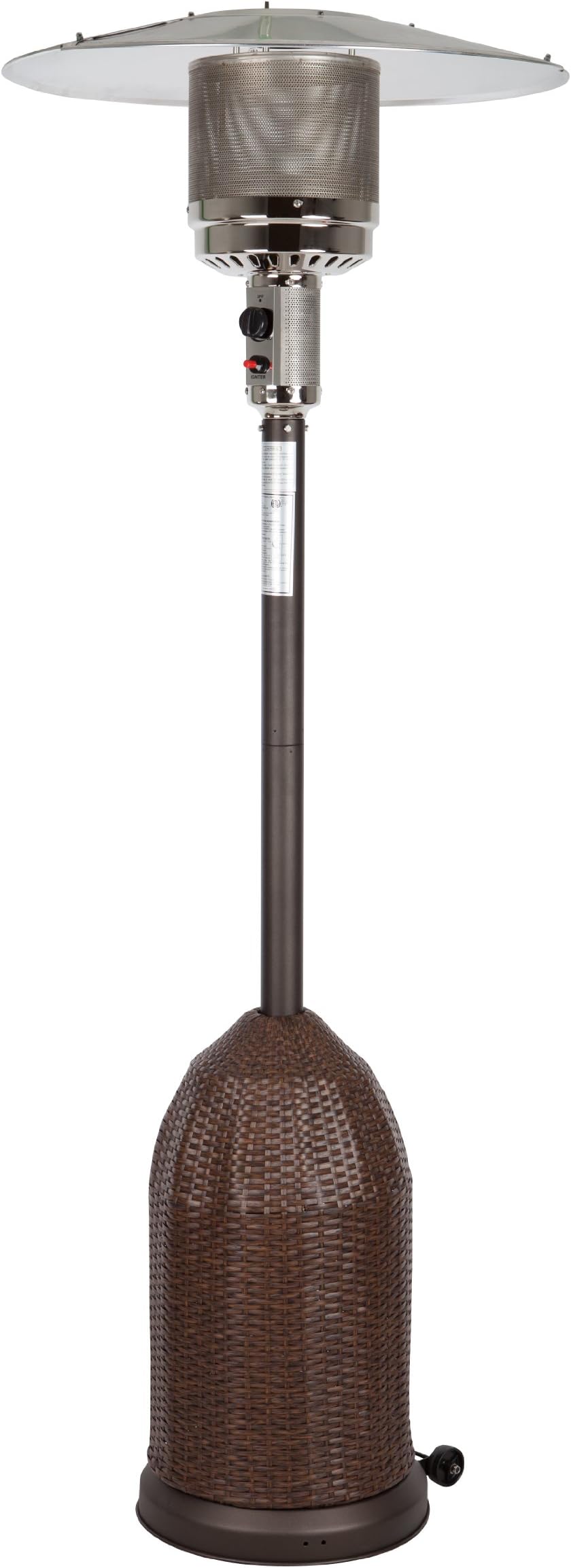 Fire Sense 60763 All Weather Wicker Patio Heater, Mocha