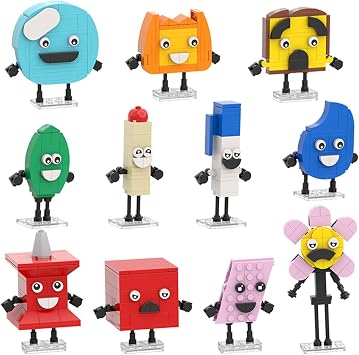 Bfdi Battle Building Block Set, DIY Anime Dream Island Character Figure Model Toys, Collectible Building Bricks Birthday Gift for Kids 496 Pcs