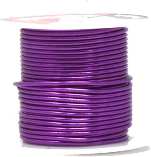 Vista 317 de Mandala Crafts Alambre de aluminio anodizado de calibre 8 para hacer joyas, alambre neutro flexible de color de 128 pies, flexible y flexible