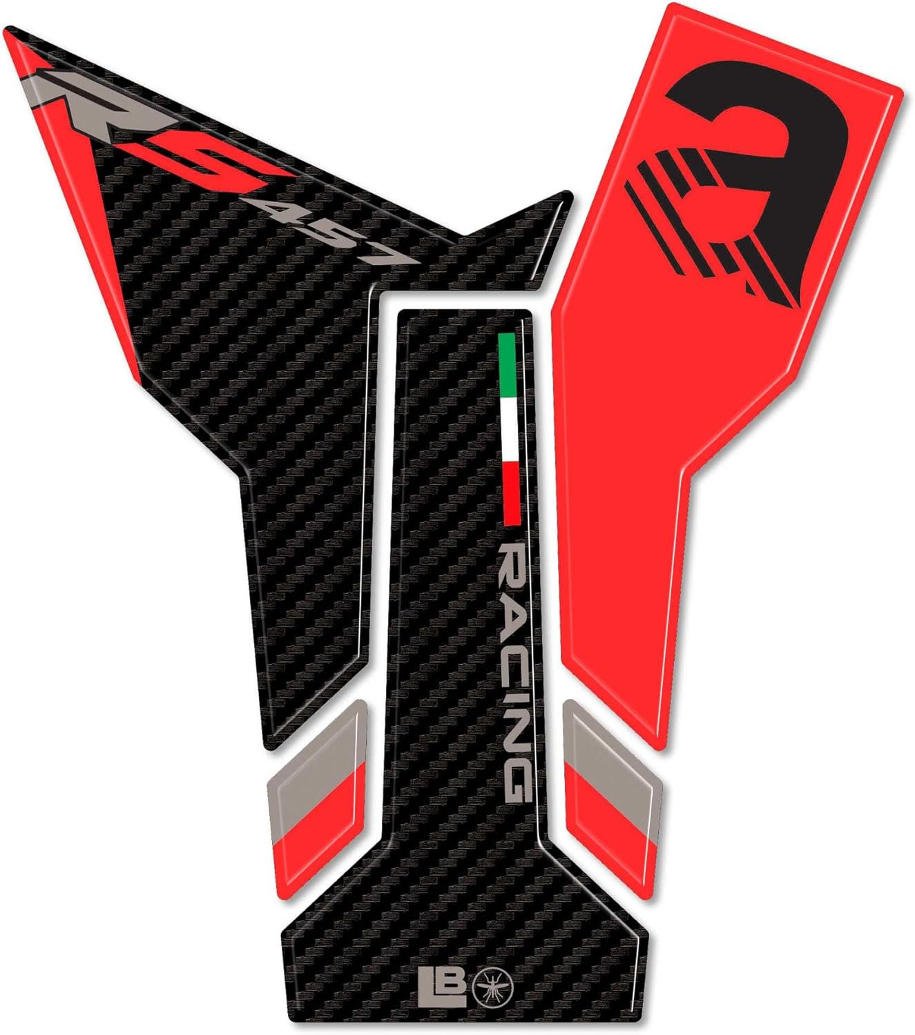 labelbike - 3D Tank Pad Stickers Decorations and Protections of Motorcycle Tank Compatible with Aprilia RS 457 2024 - Purple