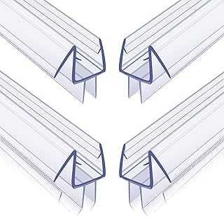 4-Pack Frameless Shower Door Bottom Seal for 1/4 Inch Thick Glass Doors – Stop Shower Leaks and Create a Water Barrier (1/4” x 39”)