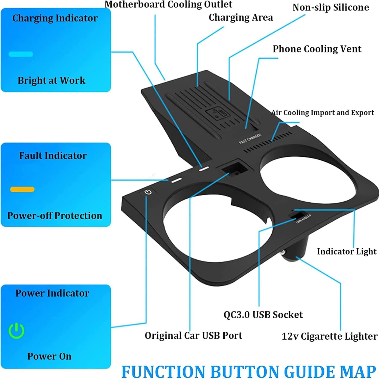 inbekea 2022 new wireless car chargerfor bm w x5x5mx6x6mx7 202015w fast wireless phone charging padcenter console wireless charger forand any