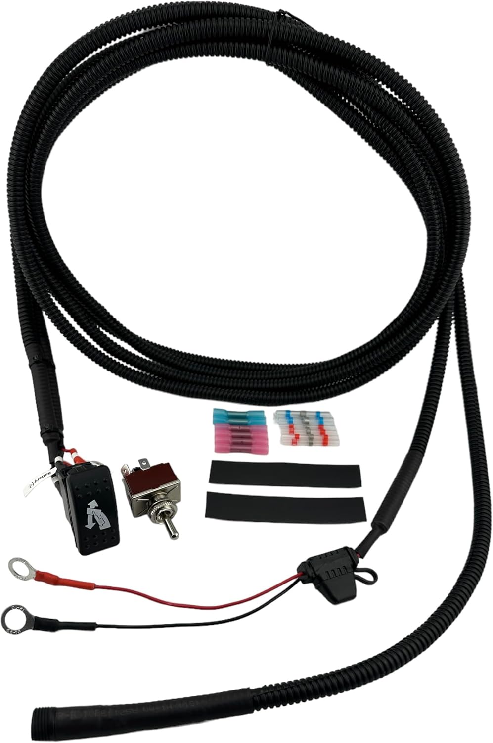 Push Industries 118.507 Powered Snow Blower Actuator Chute Deflector Control Kit - Designed for Deere, 47", 54", & 60" Snow Blowers (Complete Wire Harness w/Toggle & Rocker inc.)
