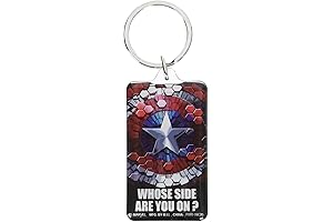 Marvel Captain America Civil War Shield Rectangular Lucite Key Ring