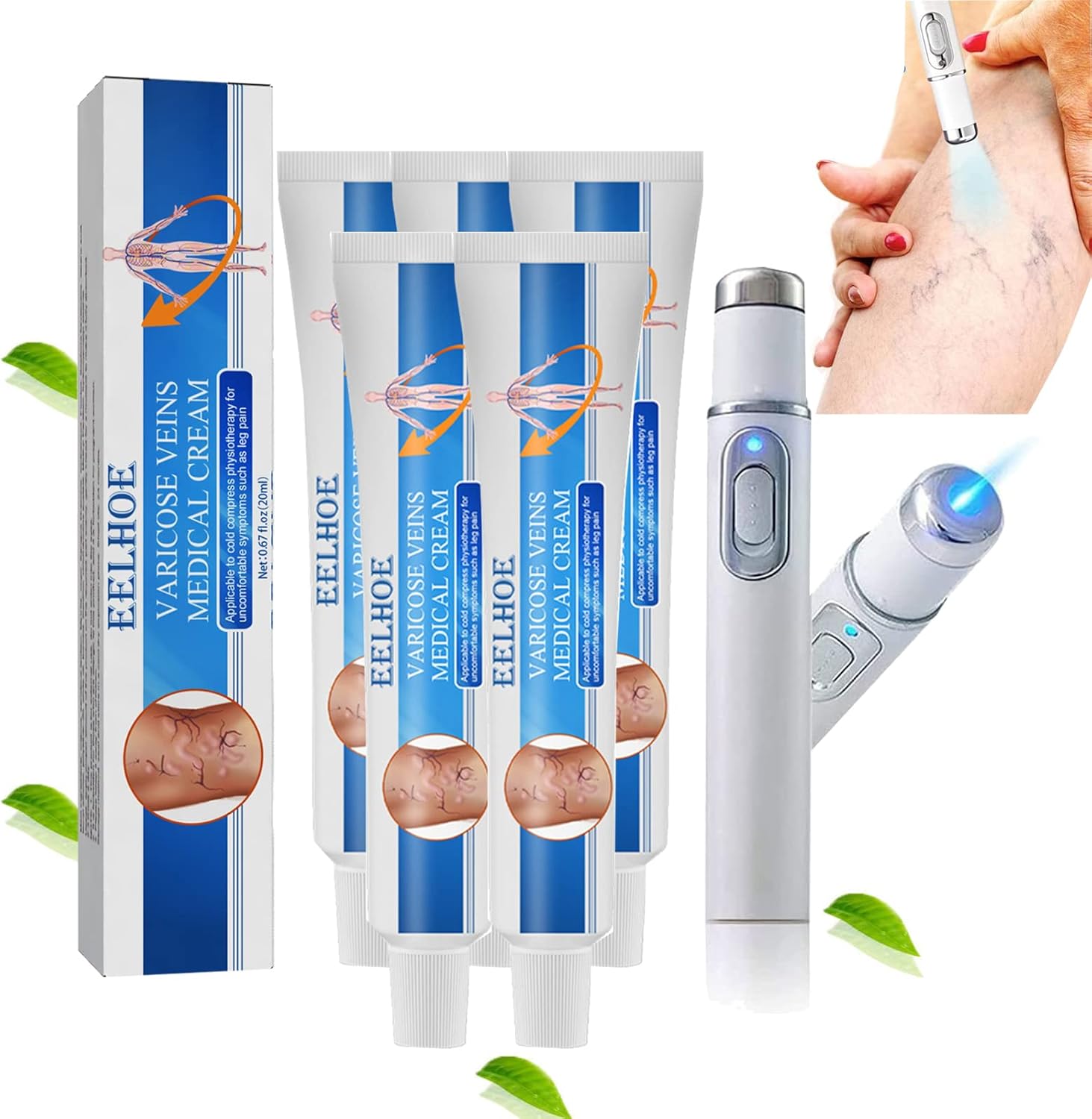 VeinsHealth Varicose Veins Blue Light Therapy, Blue Light