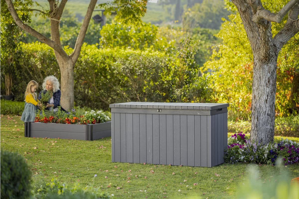 Keter Darwin Boîte de rangement - 570L - 142,5x65,5x78,2cm - Gris