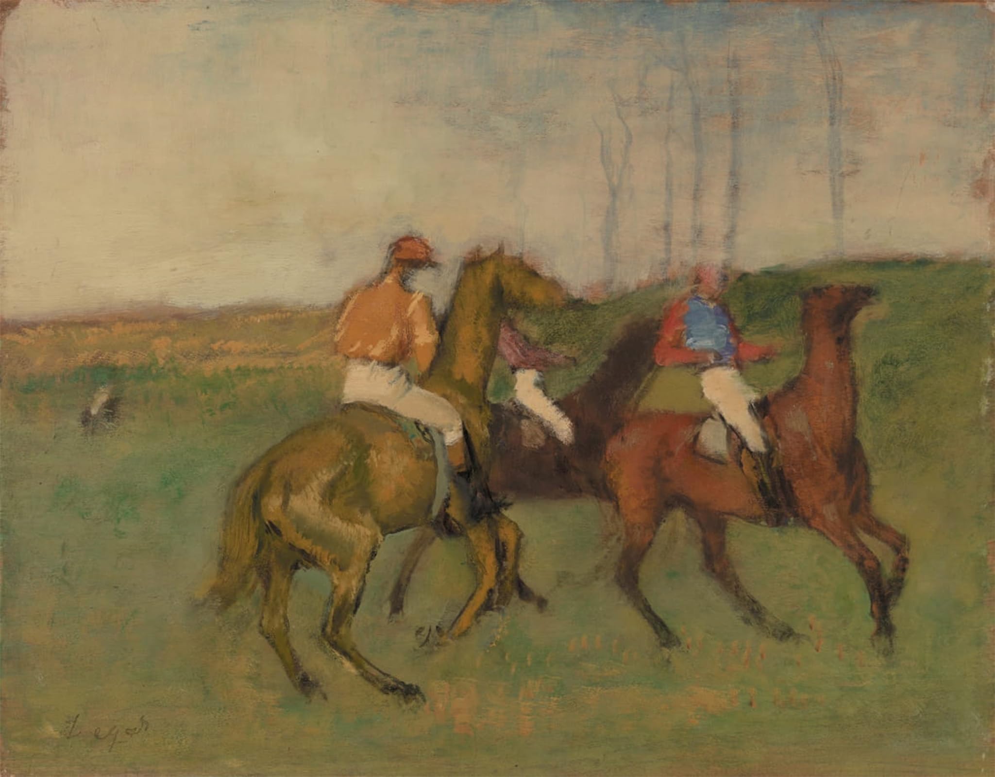SERENDIPITP Retro Picture Poster Wall Art Pictures Painting Jockeys and Race Horses by Edgar Degas Wall Art Canvas Print for Wall Decor 60x90cm