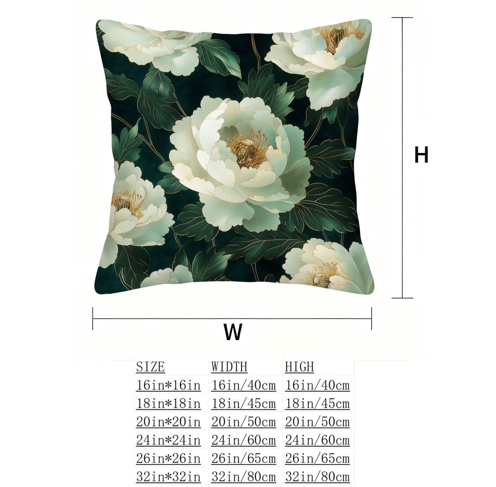 Verde Funda Cojin 60x60 Flor Funda Almohada 60x60 Cojines Sofa Súper Suave Fundas Cojines Decorativos Fundas Almohadas 4 Piezas Almohada Cervicales y Cuello, para Hogar Cama Salon Decoracion E - 829