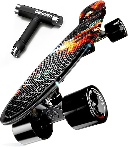 Miniatura 1 de Deleven 22" Skateboard with Skate Tool - The Universe Collection with ABEC 9 Bearings and 78PU Wheels - for Kids Beginners Adults