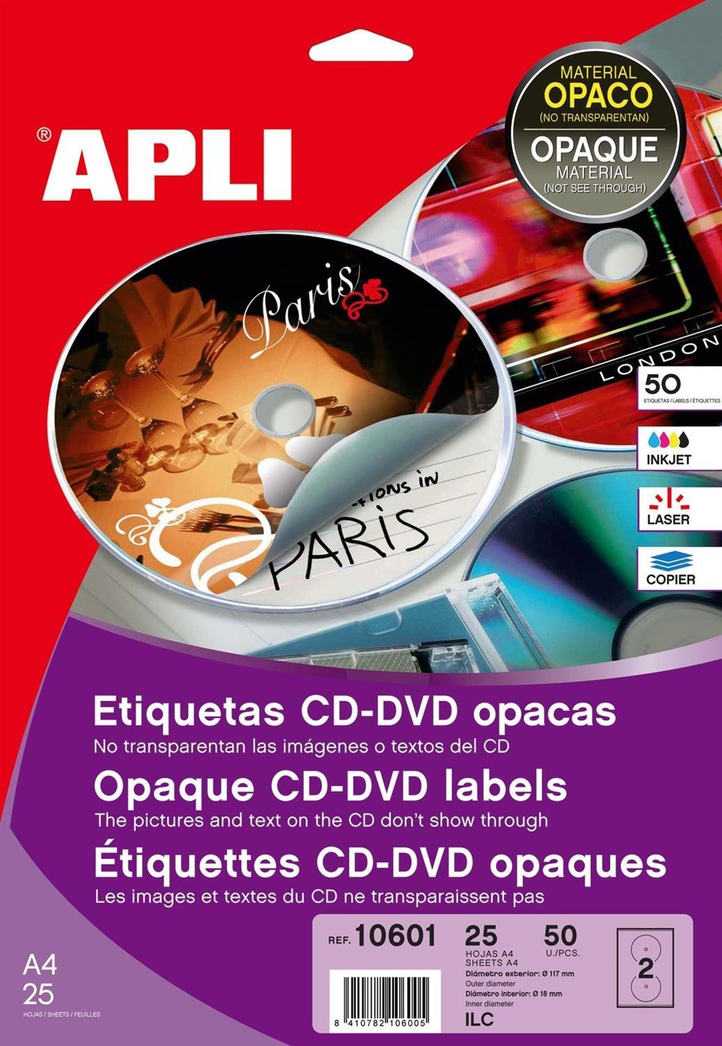 APLI 10601 White Labels
