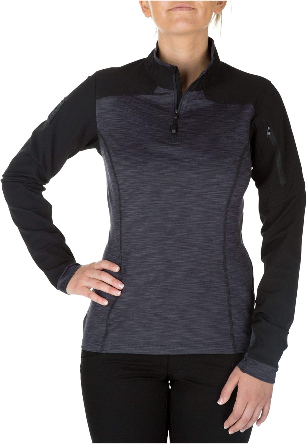 5.11 Tactical Women's Rapid Half Zip Sweatshirt, Polyester/Spandex, Moisture Wicking, Style 62381