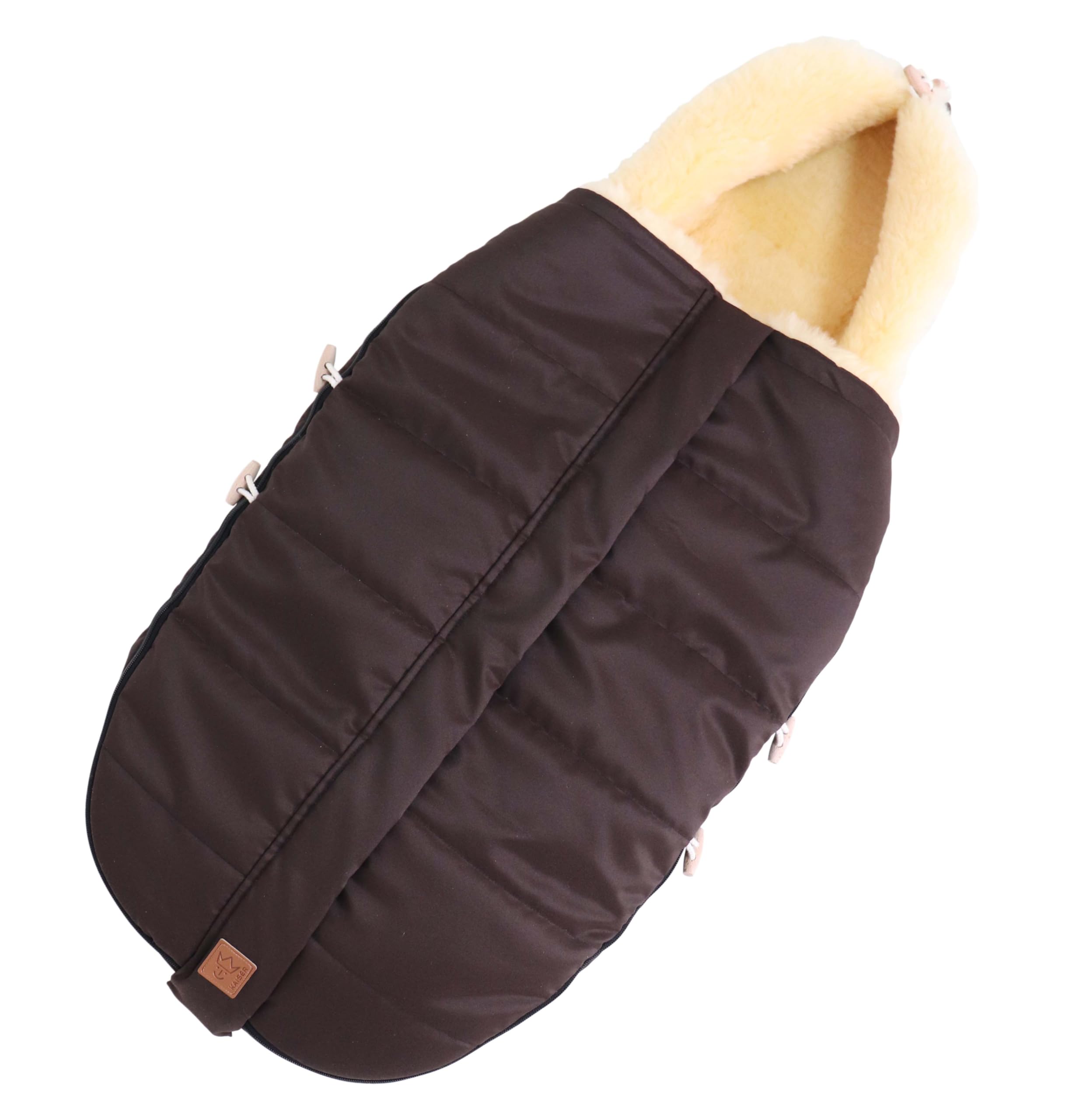 Kaiser 6540835 Allex, Lammfell Kinderwagen Fußsack, marrone