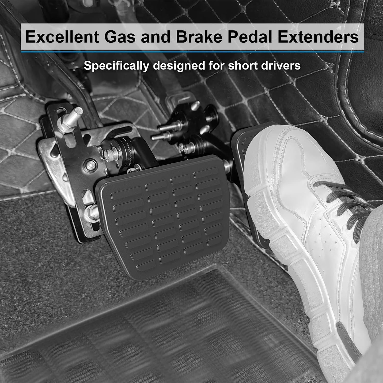 Bremspedalverlängerung & Gaspedalverlängerung für kleine Fahrer,Rutschfestes Auto-Fußpedal,Auto-Bremspedalzubehör,Universell für alle Automarken (Brems- & Gaspedal)