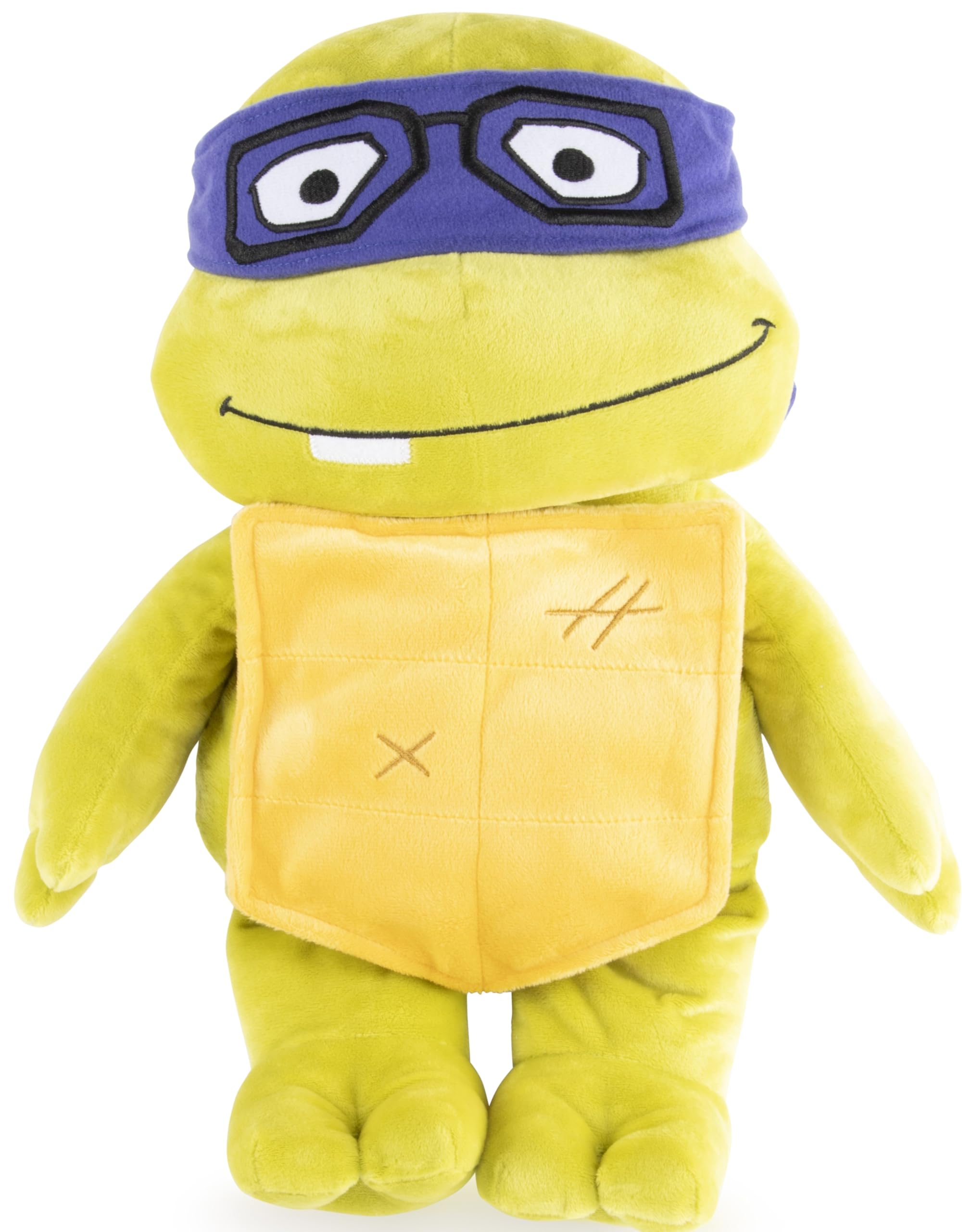 Jay Franco Weighted Nickelodeon Teenage Mutant Ninja Turtles Donatello Plush Pillow Buddy - Super Soft Turtle Tots Character Pillow - Polyester Microfiber, 17 Inches, 2.5lbs