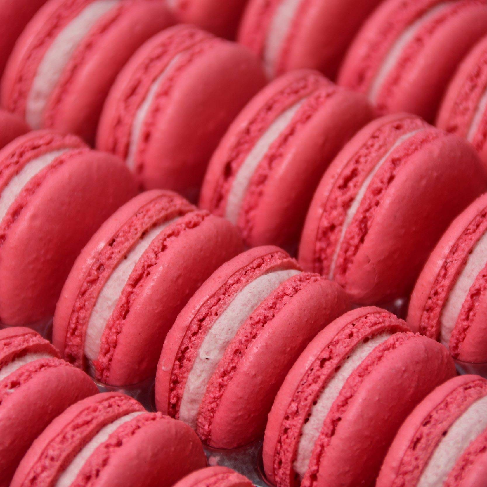 Mademoiselle Macaron Plateau de 24 macarons framboise