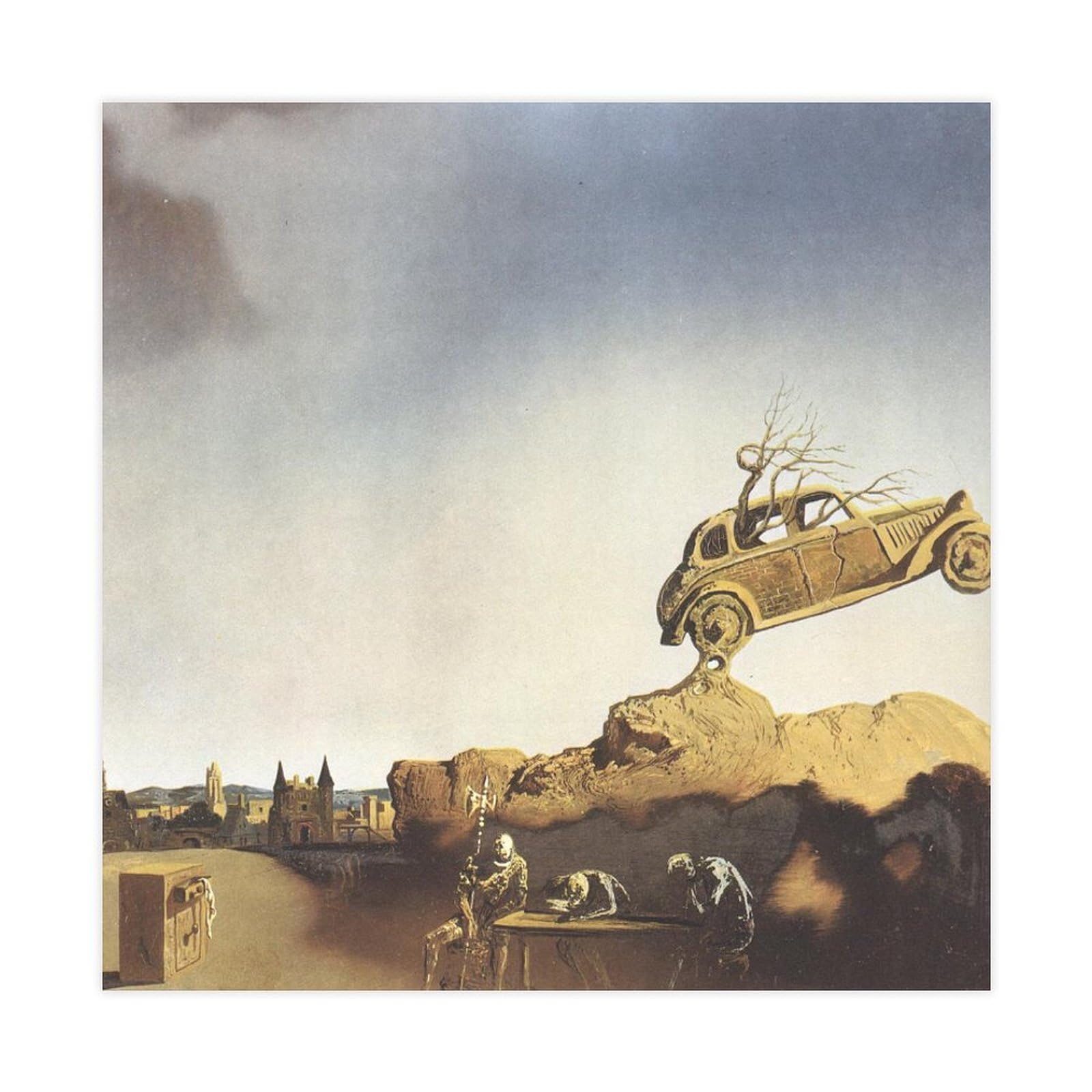 WCYB Apparition of The Town of Delft by Salvador Dali Prints Posters Canvas Deco Paintings Wall Art For Office Unframe 12" L X 12" W