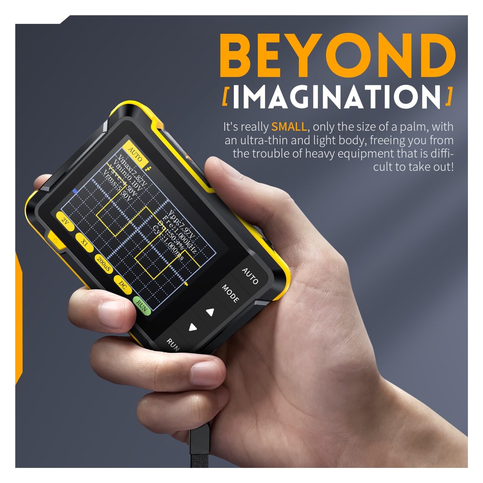 Mini osciloscopio digital de mano 2.5MSa/s 200KHz Ancho banda analógico 800VPP Soporte Actualización firmware Salida PWM Facilidad De MedicióN(DSO152 And P6100)