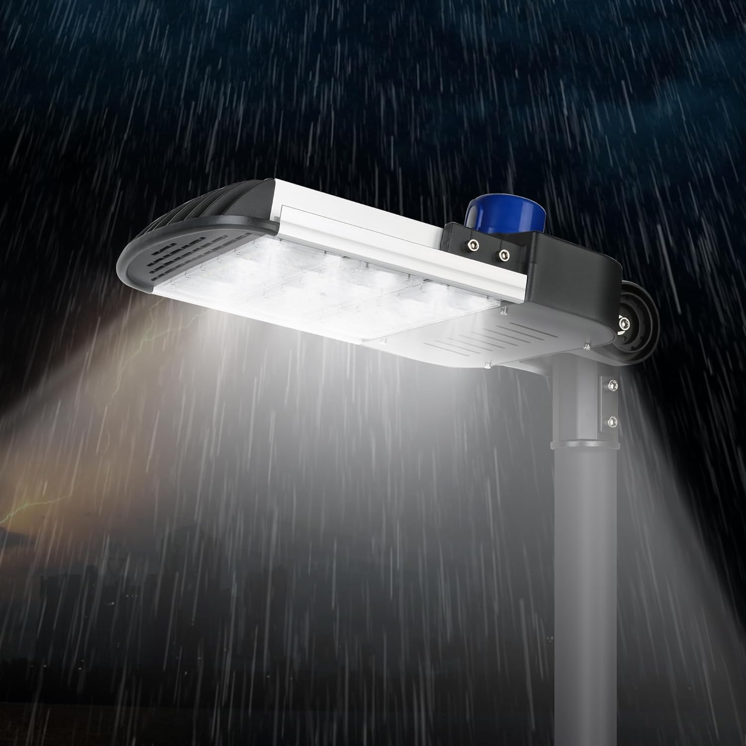 300W LED Parking Lot Lights, 36000LM 6000K with Dust to Dawn Photocell Slip Fitter,Outdoor Flood Commercial Shoebox Pole Lighting for Street Garage Stadium